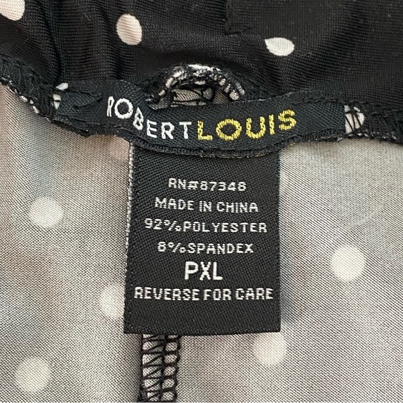 Robert Louis Black and White Polka Dot Petite Shorts - Picture 10 of 10